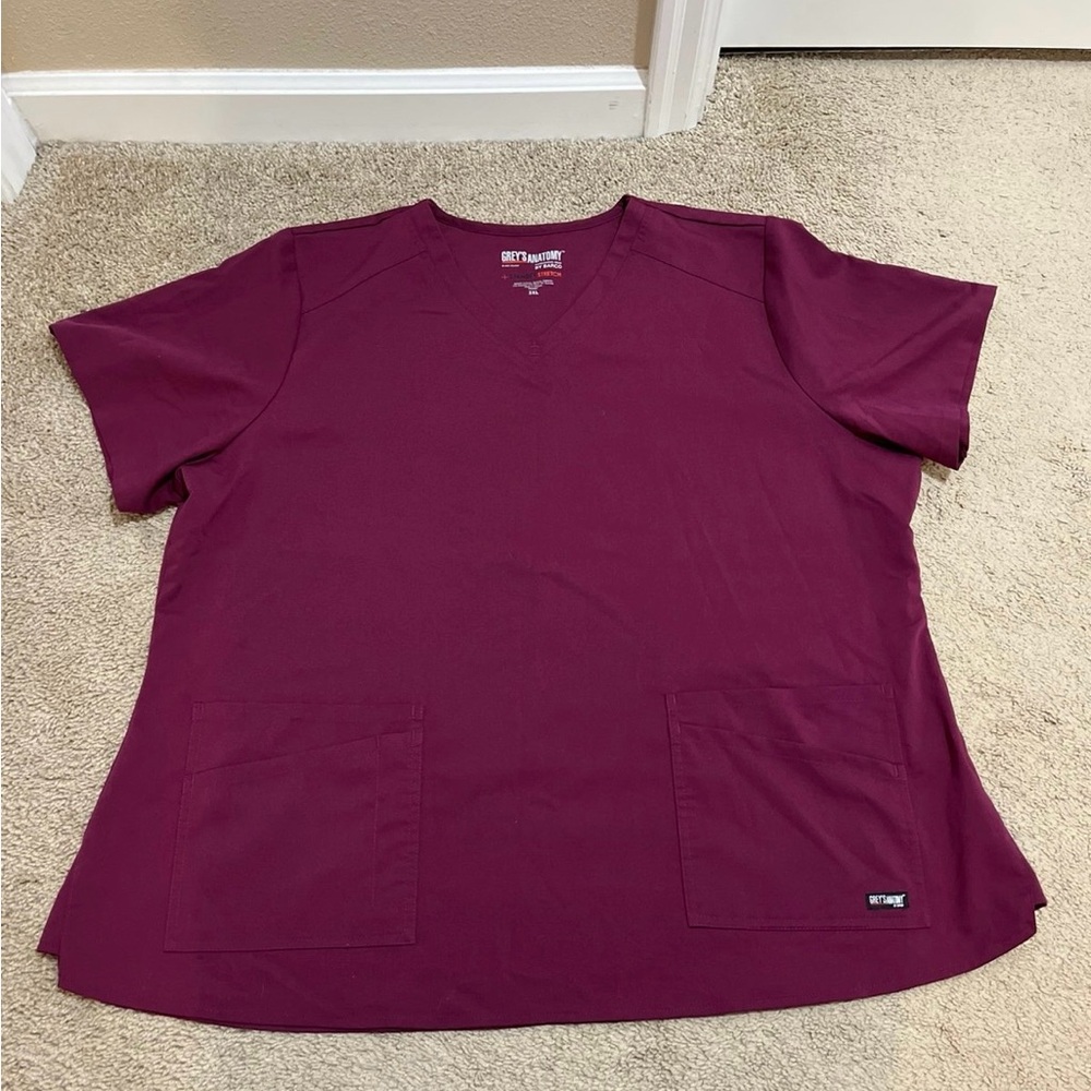Grey's Anatomy Women's Top in Burgundy